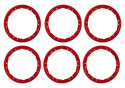2021-25 Bronco Beadlock Trim Ring Kit - Röd Ford Racing