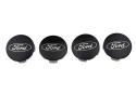 Ford Bil Svart & Krom Navkapsel Kit - Sat Ford Racing