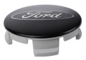 Ford Bil Svart & Krom Navkapsel Kit - Sat Ford Racing