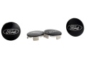 Black And Chrome Ford Truck Center Cap Kit Ford Racing