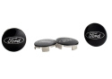 Black And Chrome Ford Truck Center Cap Kit Ford Racing
