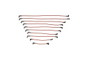 9mm tändkabel set röd Ford Racing