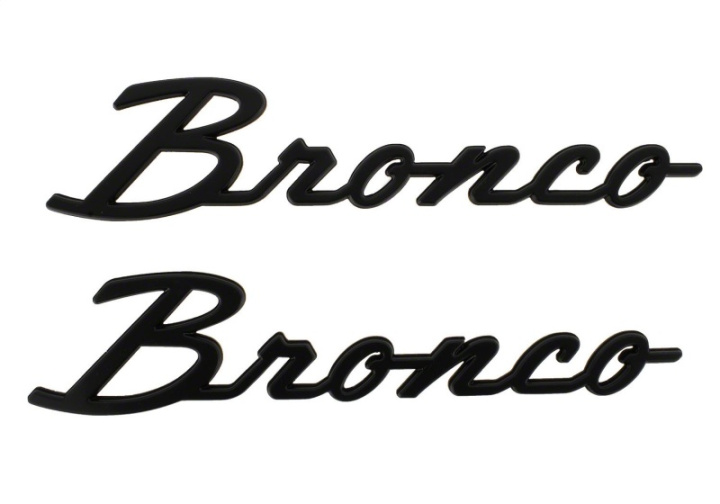 2021-25 Bronco Script Emblem Kit - Mattsvart Ford Racing i gruppen Välj bilmodell / Ford hos DDESIGN Scandinavia AB (frpM-1447-BSMB)