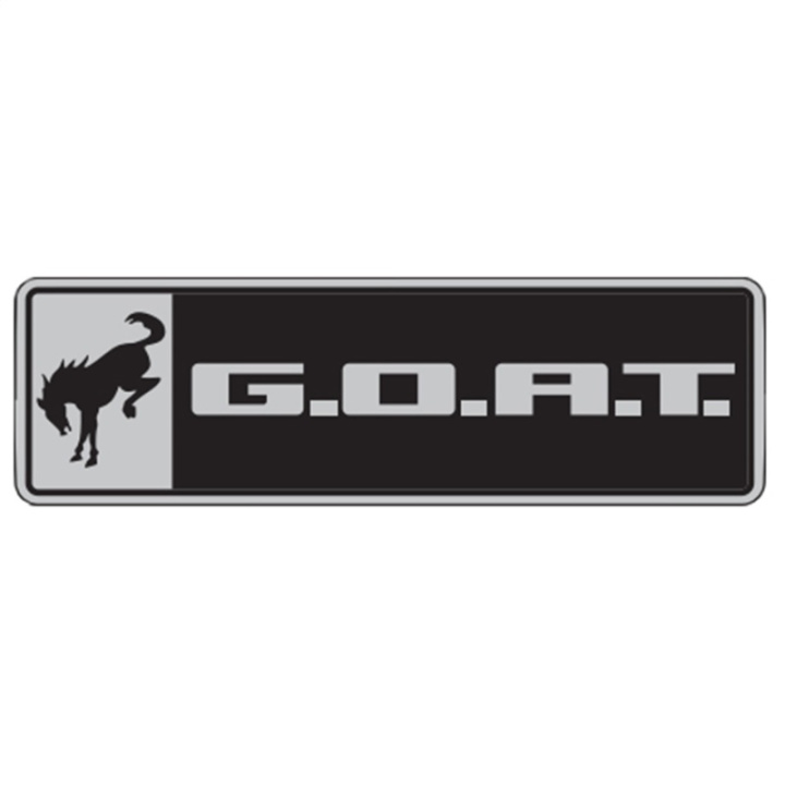Bronco/Bronco Sport G.O.A.T. Emblem - Svart/Krom Ford Racing i gruppen Välj bilmodell / Ford hos DDESIGN Scandinavia AB (frpM-1447-GOAT)