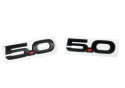 2015-23 Mustang 5.0L Skärmemblem Svart Ford Racing
