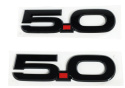 2015-23 Mustang 5.0L Skärmemblem Svart Ford Racing