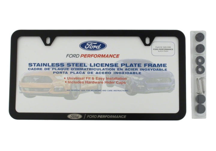 Ford Performance Slim Registreringsskylt Ram - Svart Rostfritt Ford Racing i gruppen Välj bilmodell / Ford hos DDESIGN Scandinavia AB (frpM-1828-SSB)