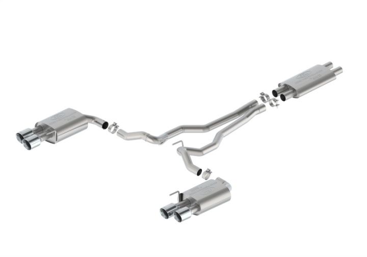 2024-25 Mustang 5.0L Touring Avgassystem med GT-ventil - Krom Ford Racing i gruppen Välj bilmodell / Ford hos DDESIGN Scandinavia AB (frpM-5200-M5TCV)