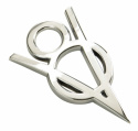 Emblem Självhäftande Krom V-8 Ford Racing