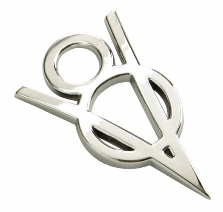 Emblem Självhäftande Krom V-8 Ford Racing i gruppen Välj bilmodell / Ford hos DDESIGN Scandinavia AB (frpM-7843-V8)