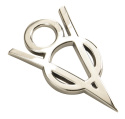 Emblem Självhäftande Krom V-8 Ford Racing