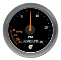 MTX-A: 20 PSI Vakuum/Laddtryck Svart Mätarkit Innovate Motorsport