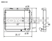 koyHH063146 Mazda RX-7 83-85 Aluminium Kylare Koyorad (1)