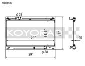 koyKH011937 Lexus IS250 / IS350 06-13 Aluminium Kylare Koyorad (1)