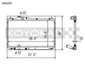 koyKH082661 Honda Civic SI 12-15 2.4L Coupe and Sedan Aluminium Kylare Koyorad (1)
