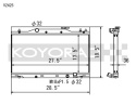 Acura RSX 02-06 Aluminium Kylare Koyorad