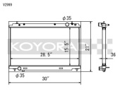 koyV2999 Nissan 350Z 07-08 Aluminium Kylare Koyorad (2)