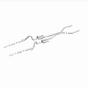 1964-1966 Ford Mustang Street Series Crossmember-Back Performance Exhaust System Magnaflow