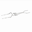 1964-1966 Ford Mustang Street Series Crossmember-Back Performance Exhaust System Magnaflow