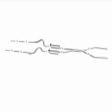 1964-1966 Ford Mustang Street Series Crossmember-Back Performance Exhaust System Magnaflow