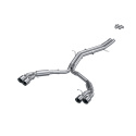 Audi S5 Coupe/S4 Sedan 18-21 T304 SS 2.5\'\' Resonatorback Sportavgassystem Quad Utblås Bak Kromade Utblås MBRP