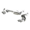 16-19 Chevrolet Camaro V6 2.5\'\' AL NPP Dual Axle-Back Sportavgassystem 4\'\' Quad Utblås Dubbla Väggar MBRP