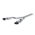 2018-2023 Ford Mustang GT 5L T304 SS 3\'\' Catback Sportavgassystem Dubbla Utblås Bak 4\'\' Quad Kolfiberutblås (Race) MBRP