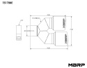 Universal T304 SS Dual Bränt Utblås 3.5\'\' OD/2.5\'\' In MBRP