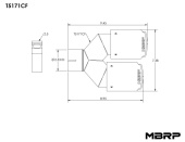 mbrp-T5171CF Universal Kolfiiber Dual Utblås 3.5