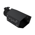 Universal 4\'\' Hex Utblås 2.5\'\' In 10\'\' Längd Logo - Svart Coatat MBRP