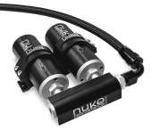 nuke-100-10-204 4-ports Fördelningsblock / Fuel Log För Bränslepumpar & Bränslefilter Nuke Performance (1x Bosch 044 + 1x Nuke Slim Filter) (2)