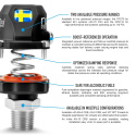 Bränslepulsdämpare FPD70s 3/8 NPT Nuke Performance