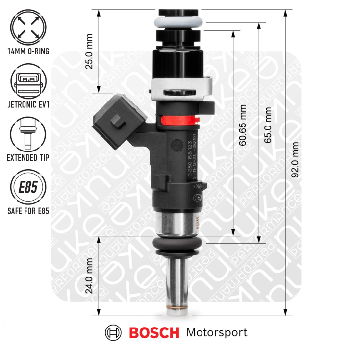 Bosch Spridare 627cc 65mm (EV14L) Nuke Performance i gruppen Tuning / Bränslesystem / Spridare hos DDESIGN Scandinavia AB (nuke-130-01-063)