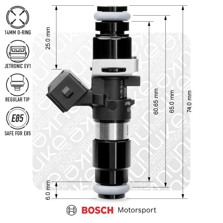 Bosch Spridare 1462cc 65mm (EV14L) Nuke Performance i gruppen Tuning / Bränslesystem / Spridare hos DDESIGN Scandinavia AB (nuke-130-01-150)