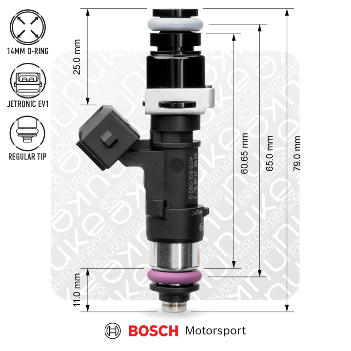 Bosch Spridare 2200cc NGI2 65mm (EV14L) Nuke Performance i gruppen Tuning / Bränslesystem / Spridare hos DDESIGN Scandinavia AB (nuke-130-01-220)
