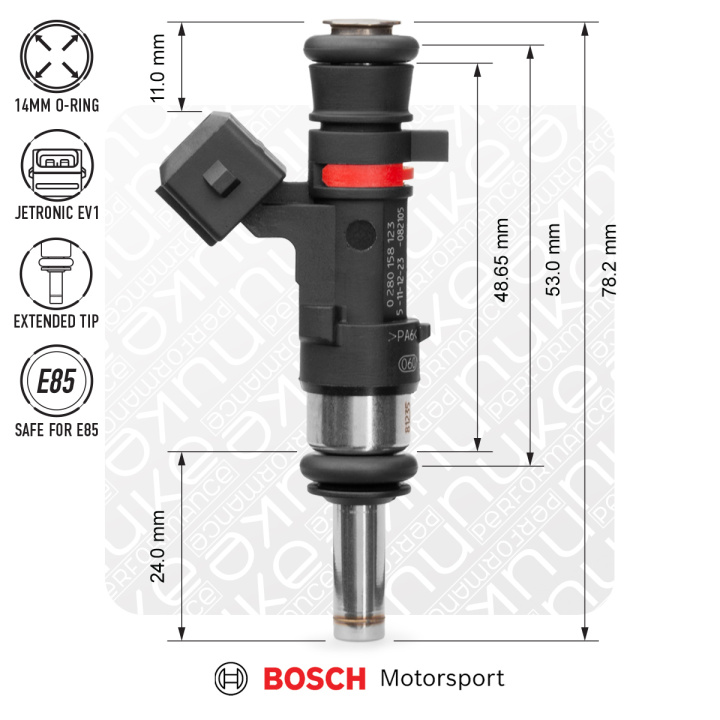 Bosch Spridare 627cc 53mm (EV14S) Nuke Performance i gruppen Tuning / Bränslesystem / Spridare hos DDESIGN Scandinavia AB (nuke-131-01-063)