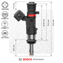 Bosch Spridare 627cc 53mm (EV14S) 4 st Flödesmatchade Nuke Performance