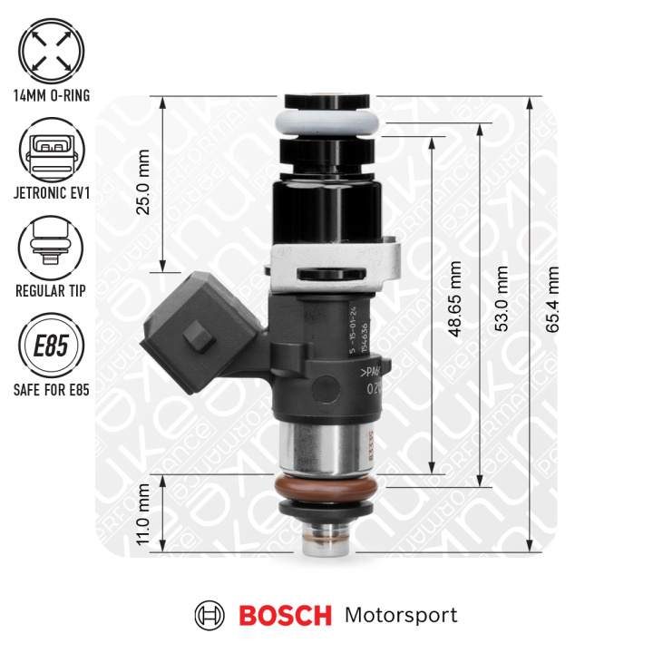 Bosch Spridare 1462cc 53mm (EV14S) 6 st Flödesmatchade Nuke Performance i gruppen Tuning / Bränslesystem / Spridare hos DDESIGN Scandinavia AB (nuke-132-06-150)