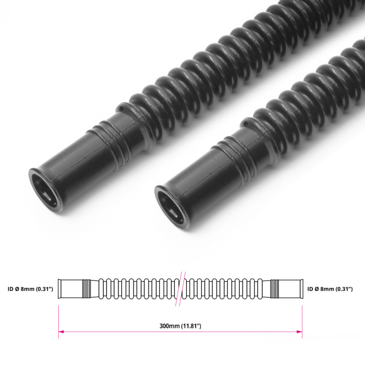 Korrugerad Bränsleslang för Tankmontering Svart Nylon Ø8mm 250mm Nuke Performance i gruppen Tuning / AN-Kopplingar, Slang & Tillbehör / AN Slang & Rör / AN Slangar hos DDESIGN Scandinavia AB (nuke-150-20-317)