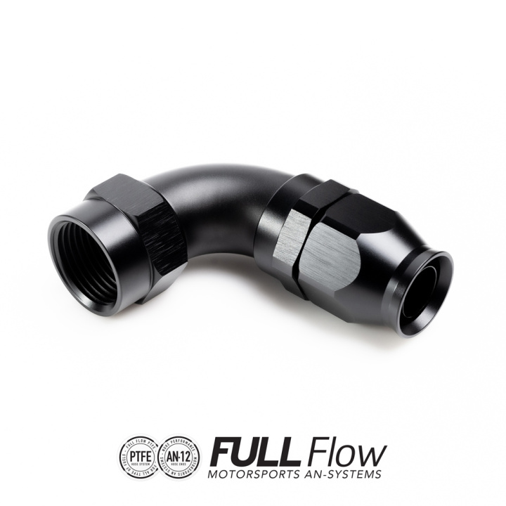 PTFE Slangkoppling Full Flow AN-12 90° Nuke Performance i gruppen Tuning / AN-Kopplingar, Slang & Tillbehör / AN Slangkopplingar / AN Slangkopplingar PTFE hos DDESIGN Scandinavia AB (nuke-810-09-112)