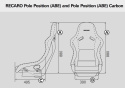 RECARO Pole Position Sportstol Artista Läder Svart/Röd