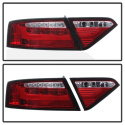 Audi A5 08-12 (För bilar med original LED-Baklampor) LED Bakljus - Röda Klara Spyder Auto