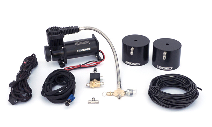 Air Cups För Coilovers Främre Kit (1 Par med kompressor, utan tank) Stanceparts i gruppen Universala produkter / Chassi / Chassidelar & Reservdelar för coilovers / Air Cups - Lift kit till coilovers hos DDESIGN Scandinavia AB (stp2002)