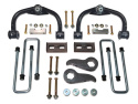 Chevy Silverado 2500HD / 3500 / GMC Sierra 2500HD / 3500 2011-2019 3.5\'\' Höjningskit med Uni-Ball Övre Länkarmar, Torsion Bars Keys & Bakre Block / U-Bultar (Inkl. Främre Dämpare Relocating Bracket) Tuff Country