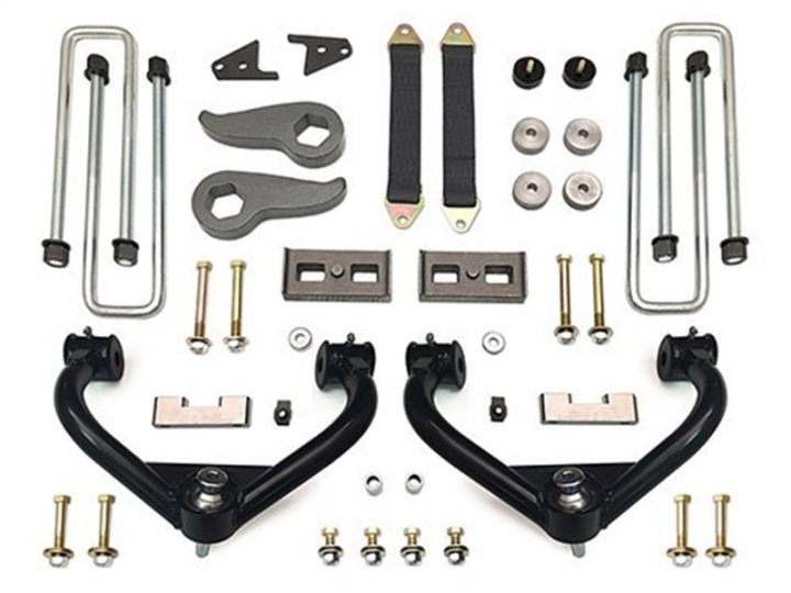 Chevy Silverado 2500HD / 3500 / GMC Sierra 2500HD / 3500 2011-2019 3.5\'\' Höjningskit med Uni-Ball Övre Länkarmar, Torsion Bars Keys & Bakre Block / U-Bultar (Inkl. Främre Dämpare Relocating Bracket) Tuff Country i gruppen Välj bilmodell hos DDESIGN Scandinavia AB (tuf13086)