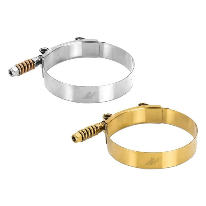 Fjäderspänd T-Klamma Rostfritt Stål Guld / Silver Mishimoto i gruppen Tuning / Silikonslang & Aluminiumrör / Slangklämmor hos DDESIGN Scandinavia AB (var-MMCLAMP-T)