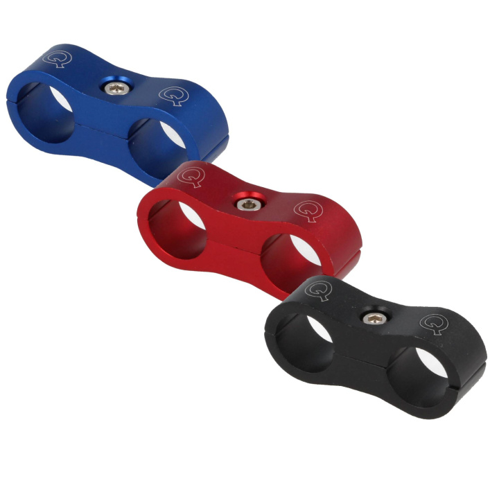 Slanghållare/avdelare - Röd / Svart QSP i gruppen Tuning / AN-Kopplingar, Slang & Tillbehör / AN Tillbehör hos DDESIGN Scandinavia AB (var-QG210)