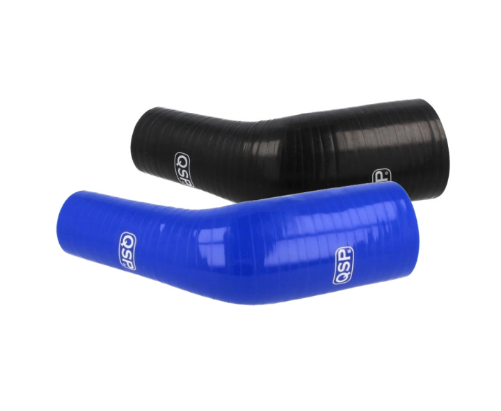 Silikonslang - 45° Reduceringsböj - Svart / Blå QSP Products i gruppen Tuning / Kylning / Intercooler & Rör / Intercooler Slangar hos DDESIGN Scandinavia AB (var-QHER4)