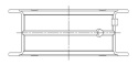 5M1633HX Nissan CA16 / CA18 / CA20 Ramlager (ACL Race Series) med 0.025mm extra clearance ACL