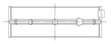 7M2428HX Nissan RB26DETT Ramlager med 0.025mm extra clearance ACL